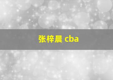 张梓晨 cba